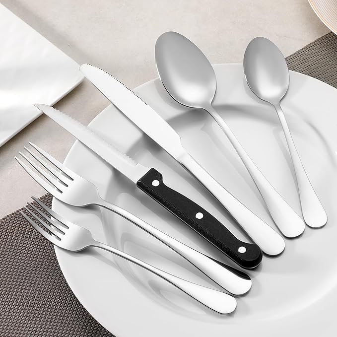 Steak Knives Set of 12, Sharp Triple Rivet Steak Knife Sets, High-Carbon - Image 7