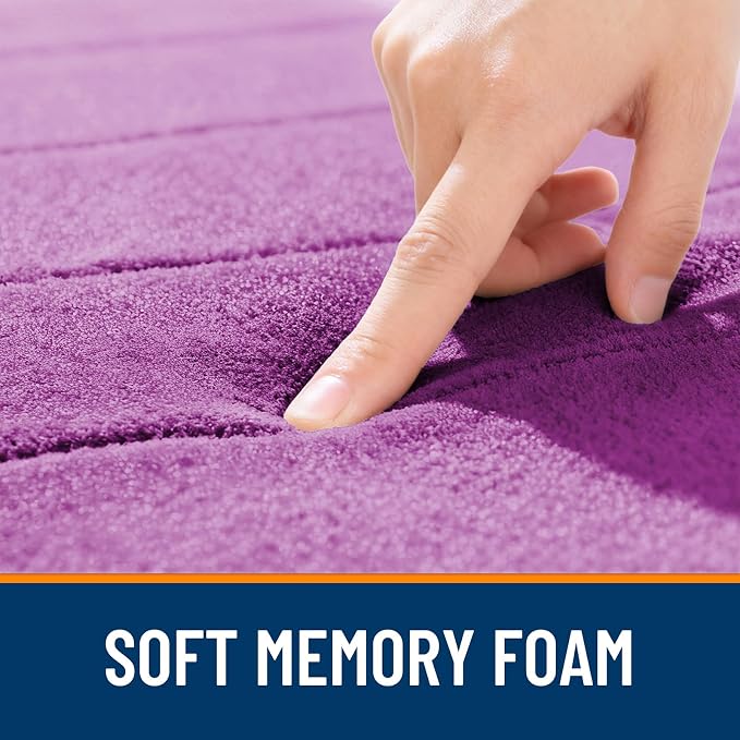 OLANLY Memory Foam Bath Mat 40x24, Super Soft Absorbent Bathroom Rugs, Quick Dry - Image 5