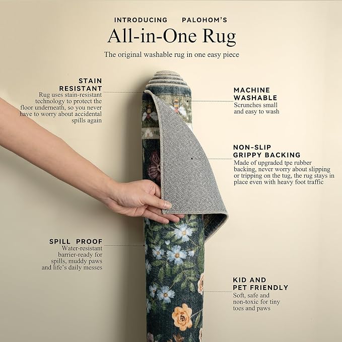 Washable Living Room Area Rug: 6x9 Area Rugs - Image 4