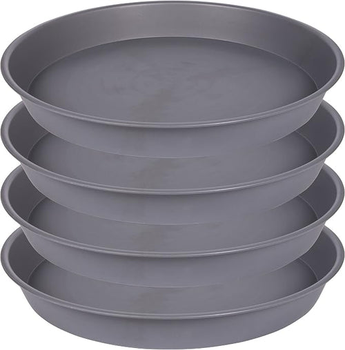 4 Pack of 18 19 inch Plant Saucer Round, Deep Plant Saucers by Bleuhome