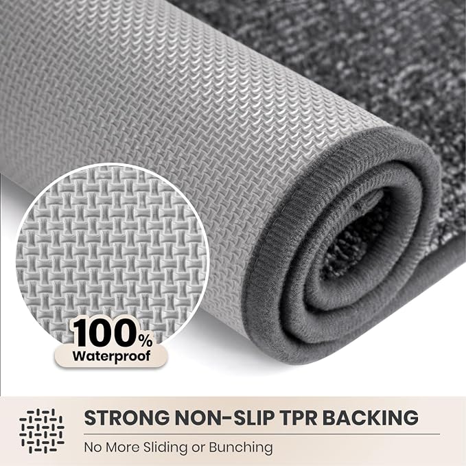 PURRUGS Dirt Trapping Door Mat 32" x 47", Non-Slip Machine Washable Entry Rug - Image 5