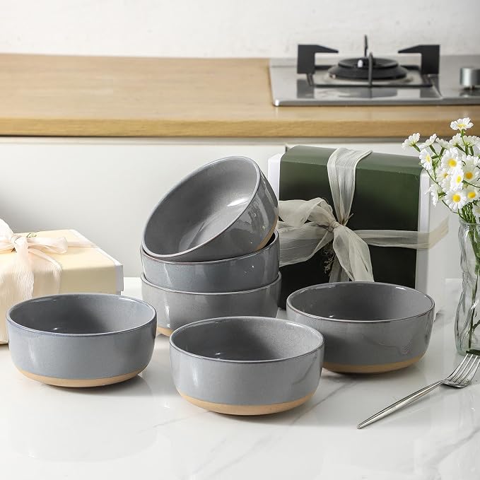 HASENSE 30 OZ Porcelain Soup Bowls, Rice - Image 4
