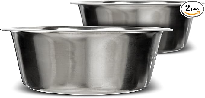Neater Pet Brands 16 Cup Stainless Steel Dog Bowls, Large Dog Water Bowl or by NeaterPetBrands