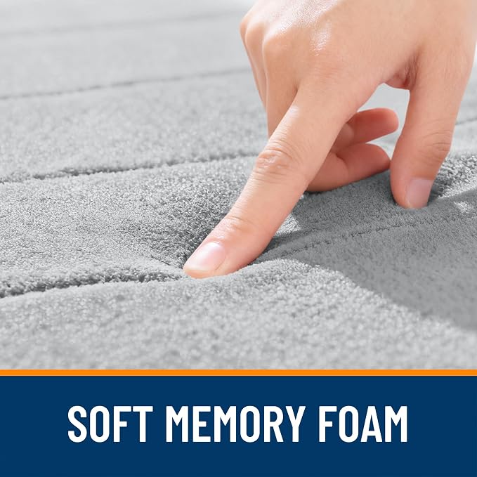 OLANLY Memory Foam Bath Mat 59x35, Super Soft Absorbent Bathroom Rugs, Quick Dry - Image 5