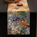 Green Table Runner 12 x 108 Inch, Waterproof Print Floral Table Runners by ZIWUROAD