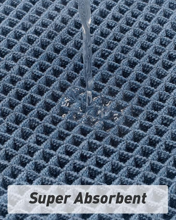 AMOAMI Upgraded Waffle Bath Mat, Super Absorbent Non Slip Bath Mats - Image 3
