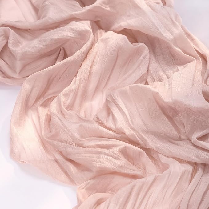 3 Pack Pink Table Runner 10ft Rustic Gauze Cheesecloth Table Decor | - Image 4