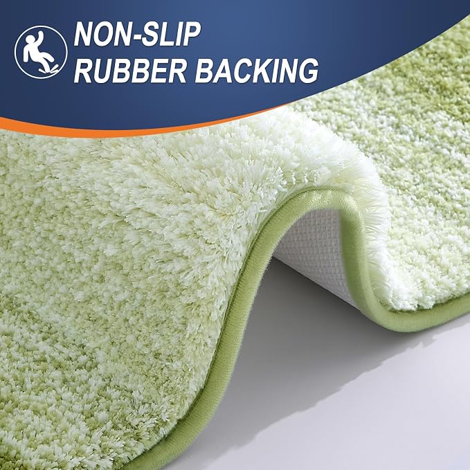 OLANLY Luxury Toilet Rugs U-Shaped 24x20, Extra Soft and Absorbent Microfiber - Image 5