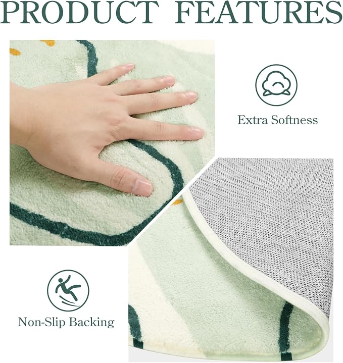 Lahome Green Machine Washable Large Rug - Image 6