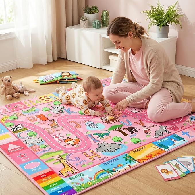 2.5x4 ft ABC Rug for Kids Room Nursery Classroom Rug, Kids Rugs for Playroom - Image 5
