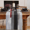Emvency Table Runner, 13x60 Inch, Modern Art Painting | Black Red Dining Decor by Emvency