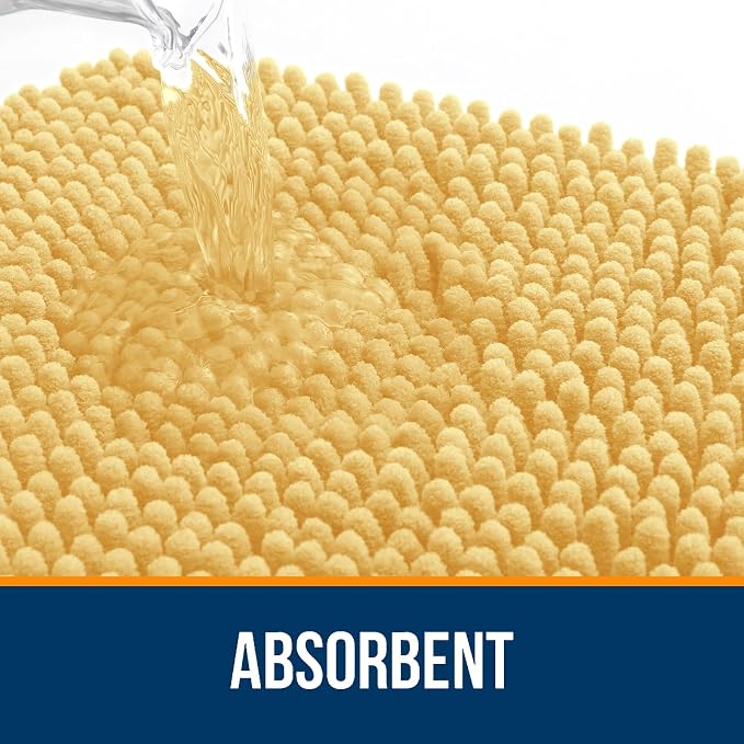 OLANLY Large Bathroom Rugs 40x24, Extra Soft Absorbent Chenille Bath Rugs - Image 4