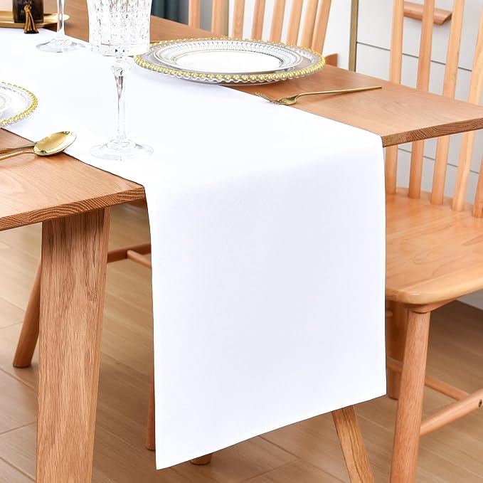Farmhouse White Table Runner Dining Table Runners 60 Inches Long Coffee Table by Wolkemer