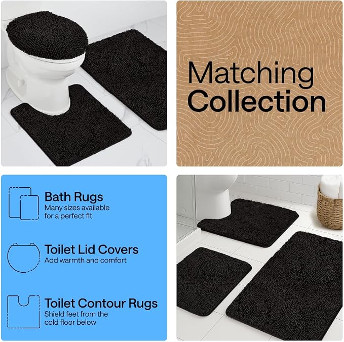 GORILLA GRIP Bath Rug Mat 60x24, Thick Soft Absorbent Chenille, Quick Dry - Image 8