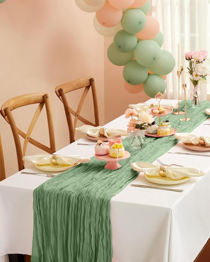 Pureegg 6-Pack Cheese Cloths Table Runner, Baby Shower, Wedding and Farmhouse - Image 6