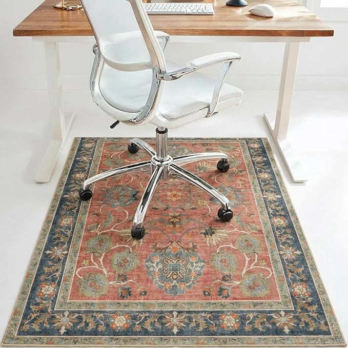48"x72" Office Chair Mat for Hardwood Tile Floor, Under Desk Carpet Protector by BESBLEE