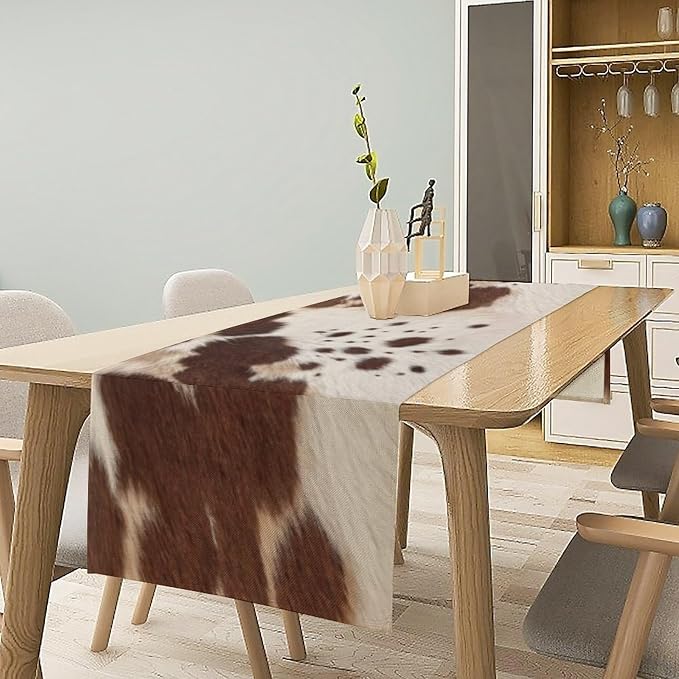 Cow Print Table Runner, 13x90 Inch - Image 2