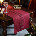 ARTABLE Burgundy Rectangle Fabric Table Runner Finished Edge 16 x 70 Inch | by ARTABLE