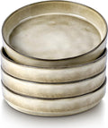 LIANYU Stoneware Pasta Bowls, 8.25’’ Large Bowl Sets of 4 | Round Shallow by LIANYU