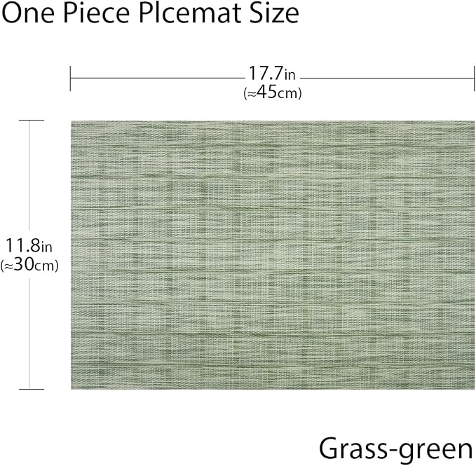 PIGCHCY Countryside Placemats Set of 4 Woven Heat Resistant Placemats Washable - Image 3