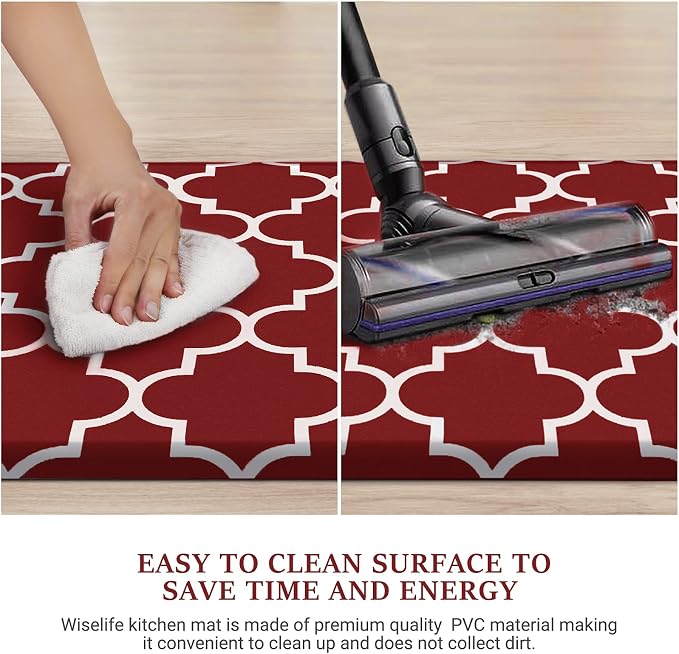 WISELIFE Kitchen Mat Cushioned Anti-Fatigue Kitchen Rug, 17.3"x 60", Non Slip - Image 5