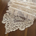 ARTABLE Champagne Lace Table Runner Macrame Dresser Scarf 10 x 110 Inch | by ARTABLE