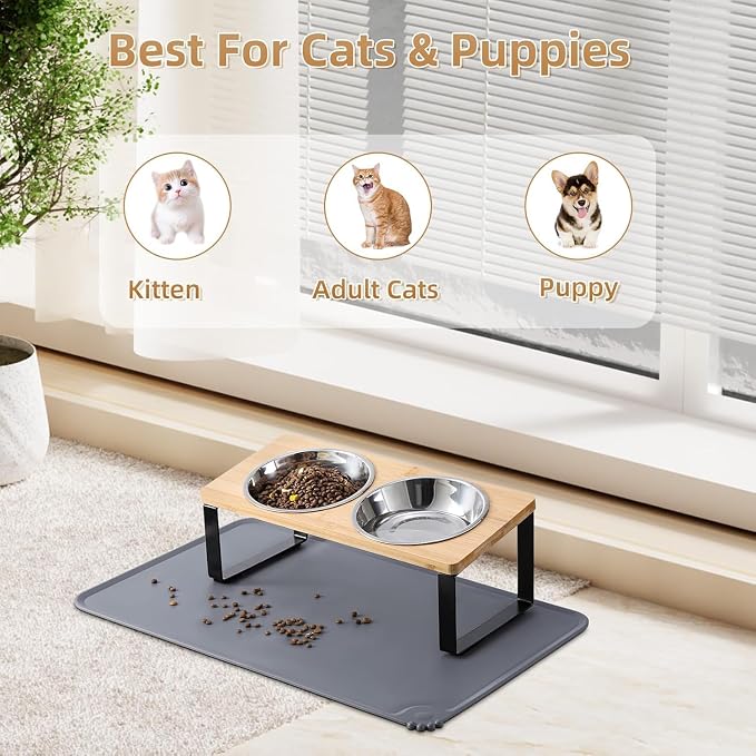 Summark 2 Pack Elevated Cat Bowls - Image 6
