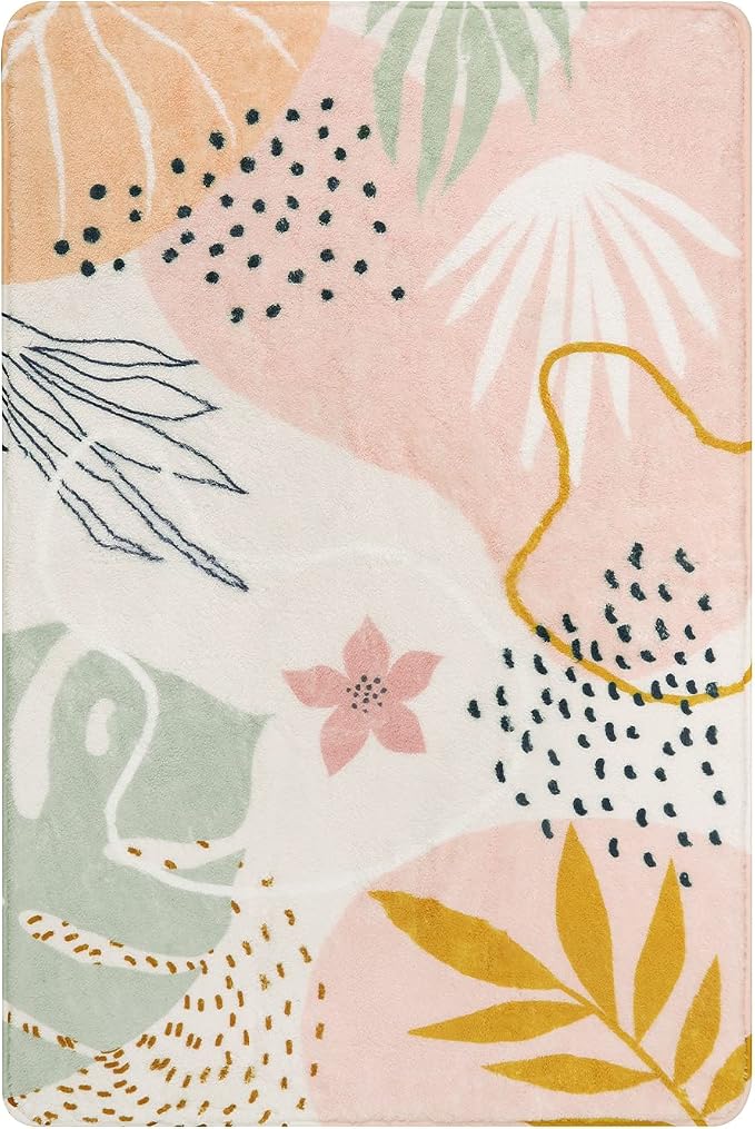 Lahome Pink Washable Entryway Rugs Indoor - Image 3
