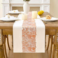 Metallic Style Rose Gold Table Runner, Table Runners 108 Inches Long | Cotton by Aiimart