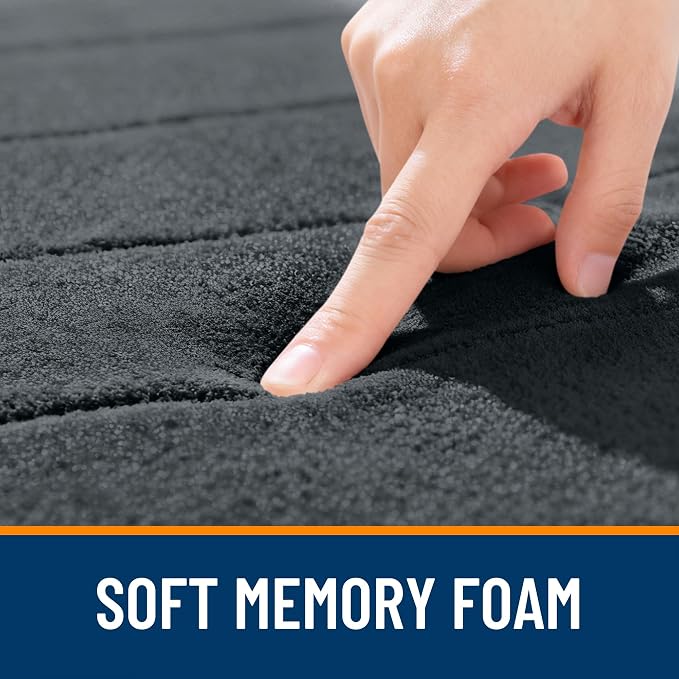 OLANLY Memory Foam Bath Mat 70x46, Super Soft Absorbent Bathroom Rugs, Quick Dry - Image 5
