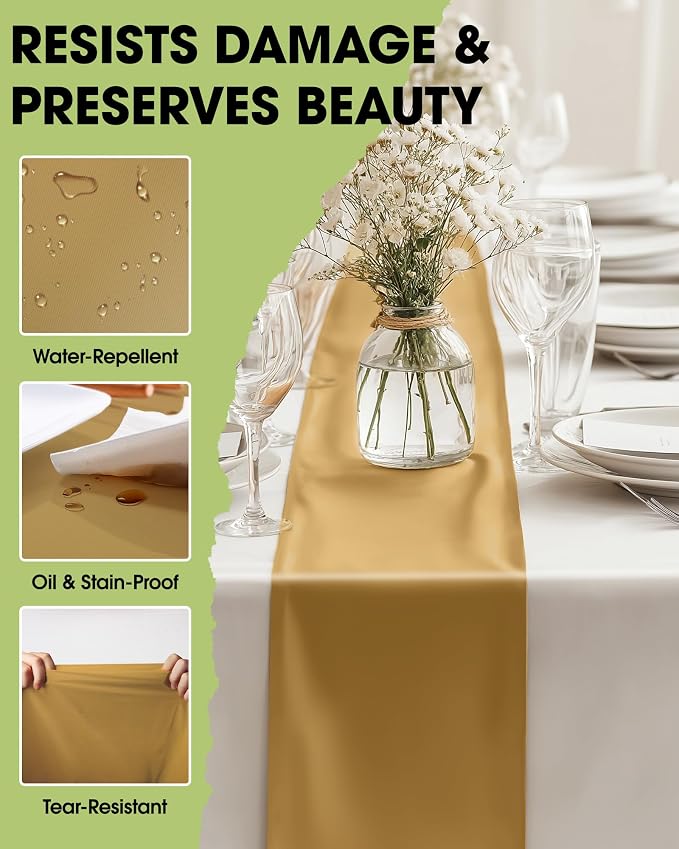 Pureegg Gold Plastic Table Runners - Image 3