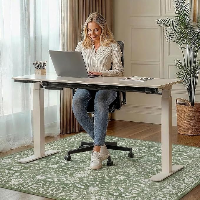 48"x60" Office Chair Mat for Hardwood Tile Floor, Under Desk Carpet Protector - Image 2