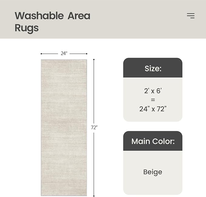 Valenrug Washable Rugs 2x6 - Image 2