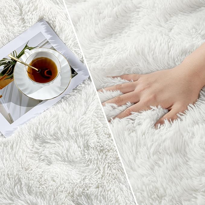 Deerhoo Large Shag Area Rugs 8 x 10, Plush Fuzzy Rugs - Image 3