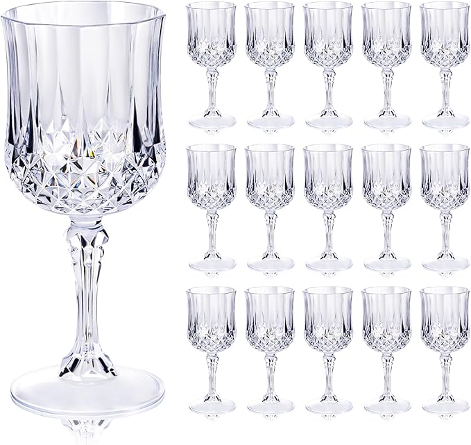 Ciaell 24 Pack Plastic Wine Glasses by Ciaell