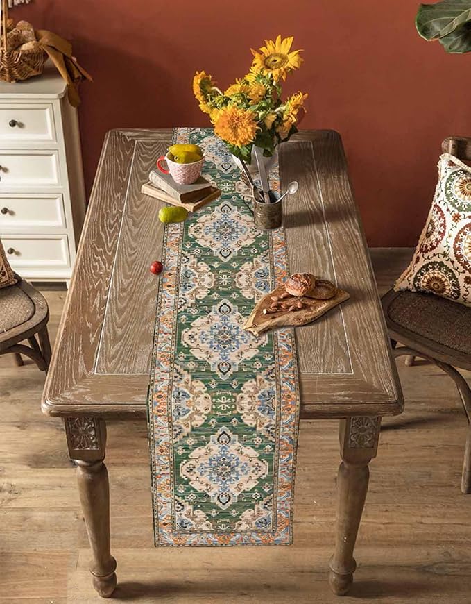 Boho Table Runners 48 Inches Long, Vintage Western Kitchen Dining Tables - Image 4