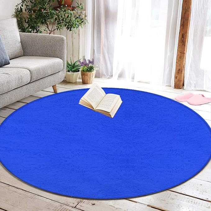 Room Sofa Yoga Soft Round Carpet, Home Decor Non Slip Kitchen Office Circle Rug - Image 5