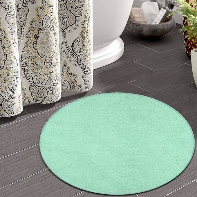 Room Sofa Yoga Soft Round Carpet, Home Decor Non Slip Kitchen Office Circle Rug - Image 4