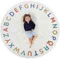 ABC Alphabet Rug for Kids – 6 ft Round White Boho Play Mat for Toddlers & Babies by Unknown