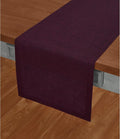 Solino Home 100% Pure Linen Table Runner Burgundy Long, Athena 14 x 90 in | by SolinoHome