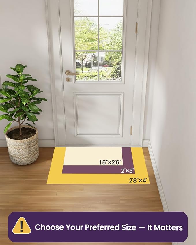 DEXI Ultra Thin Entryway Indoor Door Mat 24x36, Non Slip Rubber Backing Inside - Image 2