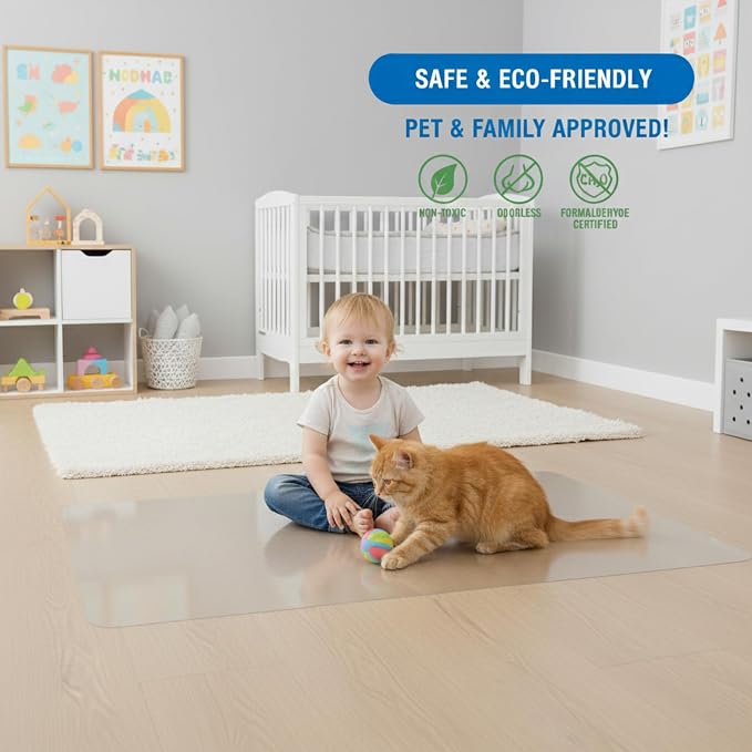 Clear Runner Mat for Hallway, Non-Slip Runner Rug for Entryway, Area Rug for - Image 4