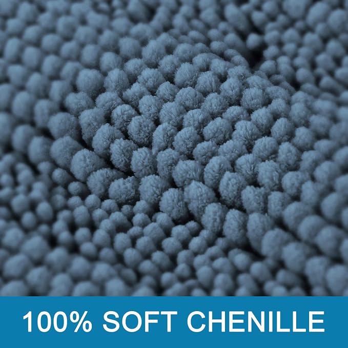 H.VERSAILTEX Bath Rugs for Bathroom Washable Non Slip Extra Thick Chenille - Image 3