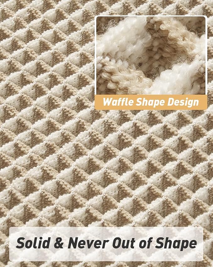 AMOAMI Waffle Bath Mats for Bathroom Bathroom Rugs Set of 2 Waffle Bathroom Mat - Image 5