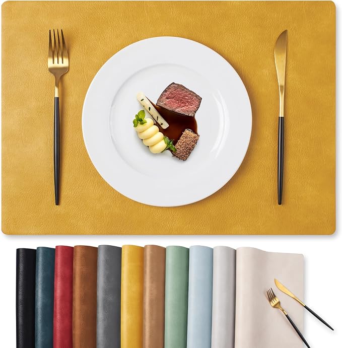 MOSAYT Vinyl Placemats Set of 12-12 X 17 Inch by MOSAYT