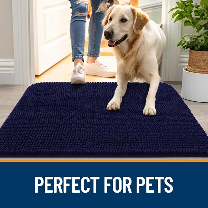 OLANLY Dog Door Mat for Muddy Paws 47x32, Absorbs Moisture and Dirt, Absorbent - Image 6