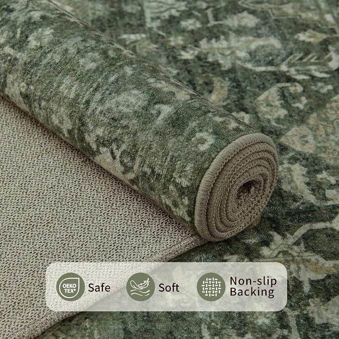 Rugxara 10x14 Area Rugs for Living Room Bedroom, Large Washable Rug, Non Slip & - Image 6