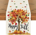 Artoid Mode 210 GSM Fall Table Runner 13x90 Inch Home Party Decor | Maple Tree by ArtoidMode
