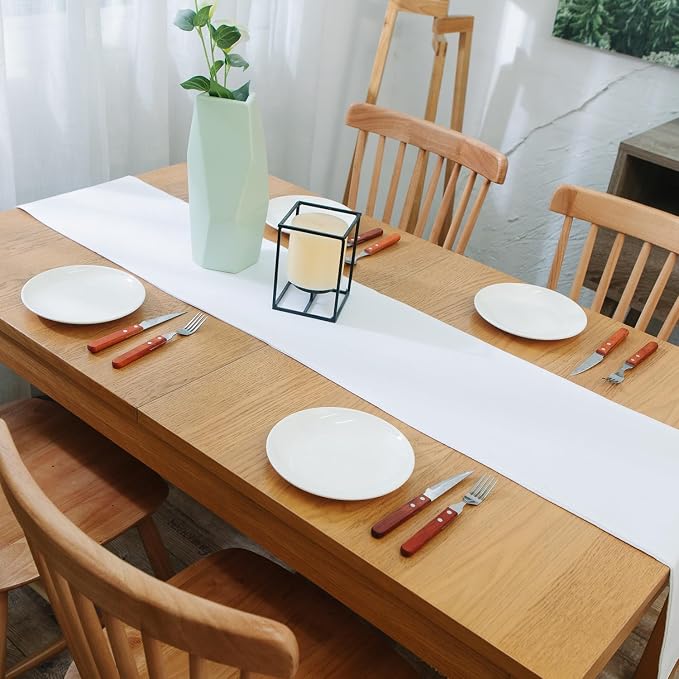 Dinning Table Runner Cloth 12 x 48 Inches Farmhouse Kitchen Coffee Burlap Table - Image 3