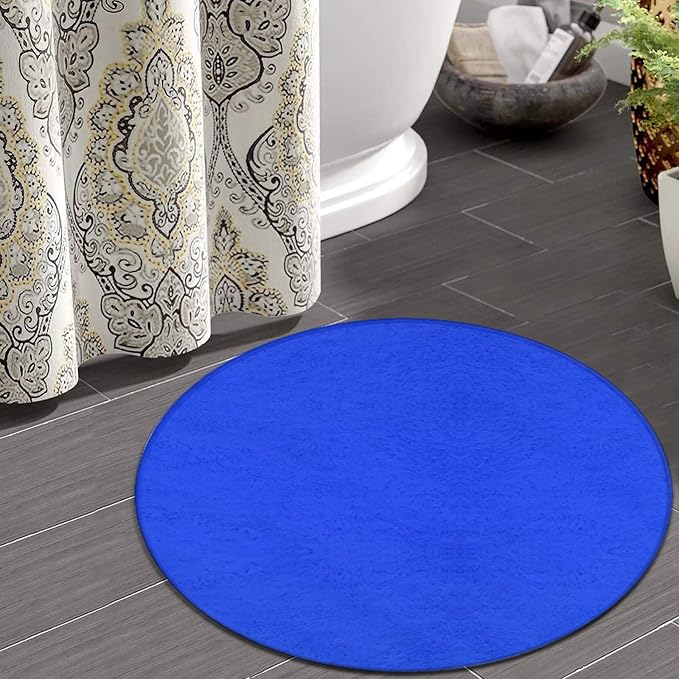 Machine Washable Modern Round Area Rug, Room Sofa Yoga Soft Round Carpet - Image 5